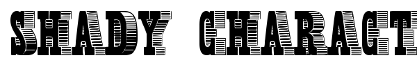 Shady Characters font preview